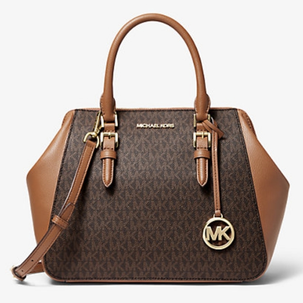 ⚠️LAST 1⚠️Michael Kors Charlotte LG Satchel Brown - Picture 5 of 8